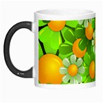 Sunflower Flower Floral Green Yellow Morph Mugs Left