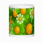 Sunflower Flower Floral Green Yellow Morph Mugs Center