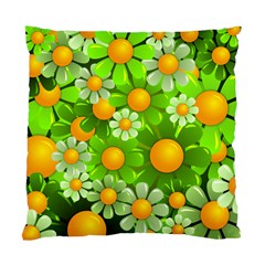 Sunflower Flower Floral Green Yellow Standard Cushion Case (two Sides) by Mariart