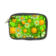 Sunflower Flower Floral Green Yellow Coin Purse