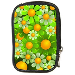 Sunflower Flower Floral Green Yellow Compact Camera Cases by Mariart