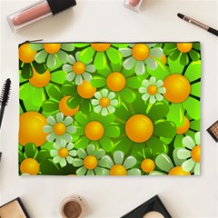 Sunflower Flower Floral Green Yellow Cosmetic Bag (xl) by Mariart