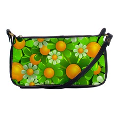 Sunflower Flower Floral Green Yellow Shoulder Clutch Bags by Mariart