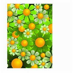 Sunflower Flower Floral Green Yellow Large Garden Flag (two Sides) by Mariart