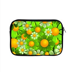 Sunflower Flower Floral Green Yellow Apple Macbook Pro 15  Zipper Case by Mariart