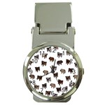 Pug dog pattern Money Clip Watches Front