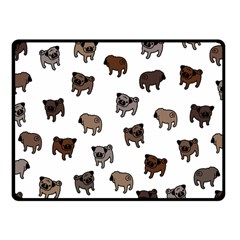 Pug Dog Pattern Fleece Blanket (small)