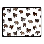 Pug dog pattern Fleece Blanket (Small) 50 x40  Blanket Front