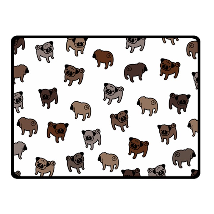 Pug dog pattern Fleece Blanket (Small)