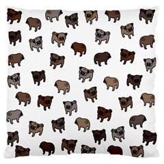 Pug Dog Pattern Standard Flano Cushion Case (one Side) by Valentinaart