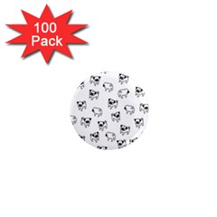 Pug Dog Pattern 1  Mini Magnets (100 Pack)  by Valentinaart