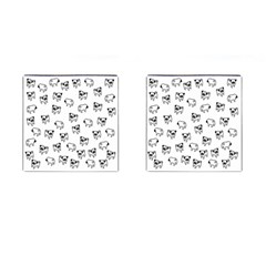 Pug Dog Pattern Cufflinks (square) by Valentinaart