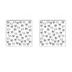 Pug dog pattern Cufflinks (Square) Front(Pair)