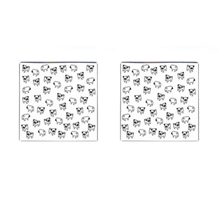 Pug dog pattern Cufflinks (Square)