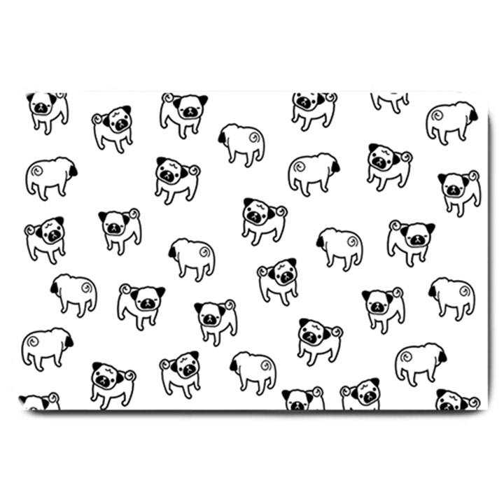 Pug dog pattern Large Doormat 