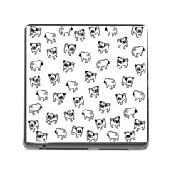 Pug Dog Pattern Memory Card Reader (square) by Valentinaart