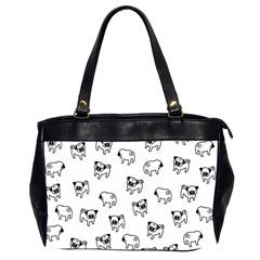 Pug Dog Pattern Office Handbags (2 Sides)  by Valentinaart