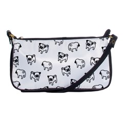 Pug Dog Pattern Shoulder Clutch Bags by Valentinaart