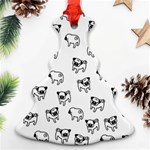 Pug dog pattern Christmas Tree Ornament (Two Sides) Front