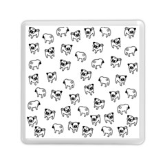 Pug Dog Pattern Memory Card Reader (square)  by Valentinaart