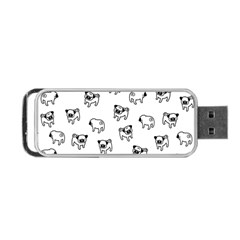 Pug Dog Pattern Portable Usb Flash (one Side) by Valentinaart