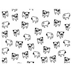 Pug Dog Pattern Double Sided Flano Blanket (medium)  by Valentinaart