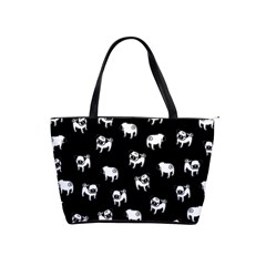 Pug Dog Pattern Shoulder Handbags by Valentinaart