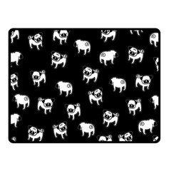 Pug Dog Pattern Fleece Blanket (small)