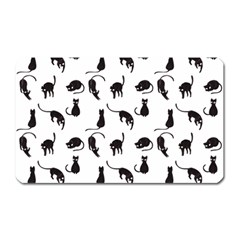 Black Cats Pattern Magnet (rectangular)