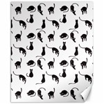 Black cats pattern Canvas 16  x 20   15.75 x19.29  Canvas - 1