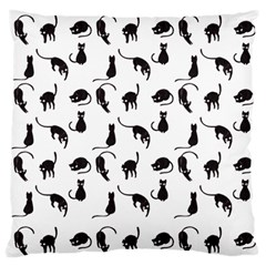 Black Cats Pattern Standard Flano Cushion Case (one Side) by Valentinaart