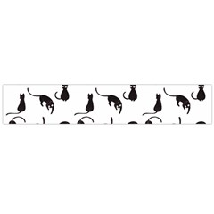 Black Cats Pattern Flano Scarf (large) by Valentinaart