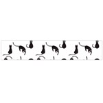 Black cats pattern Flano Scarf (Large) Front