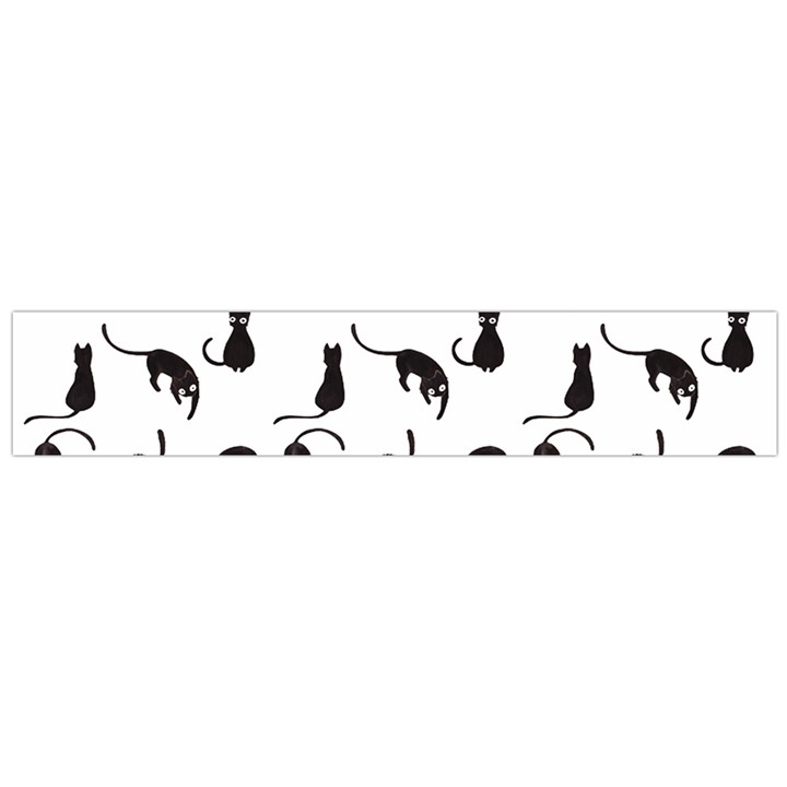 Black cats pattern Flano Scarf (Large)