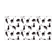 Black Cats Pattern Yoga Headband by Valentinaart