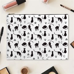 Black Cats And Witch Symbols Pattern Cosmetic Bag (xl) by Valentinaart