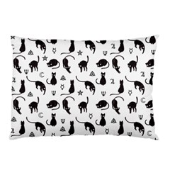 Black Cats And Witch Symbols Pattern Pillow Case (two Sides) by Valentinaart