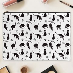 Black Cats And Witch Symbols Pattern Cosmetic Bag (xxxl)  by Valentinaart