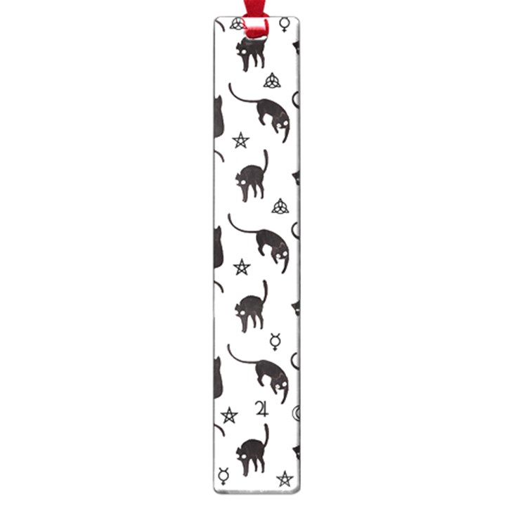 Black cats and witch symbols pattern Large Book Marks