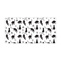 Black Cats And Witch Symbols Pattern Yoga Headband by Valentinaart