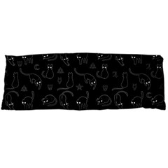 Black Cats And Witch Symbols Pattern Body Pillow Case (dakimakura)