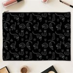 Black cats and witch symbols pattern Cosmetic Bag (XXXL)  Front