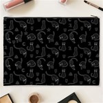 Black cats and witch symbols pattern Cosmetic Bag (XXXL)  Back