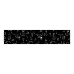 Black Cats And Witch Symbols Pattern Velvet Scrunchie