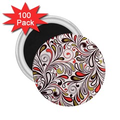 Colorful Abstract Floral Background 2 25  Magnets (100 Pack)  by TastefulDesigns