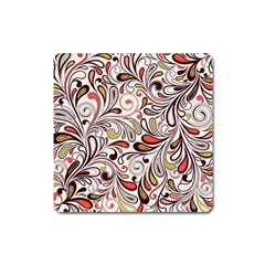 Colorful Abstract Floral Background Square Magnet by TastefulDesigns