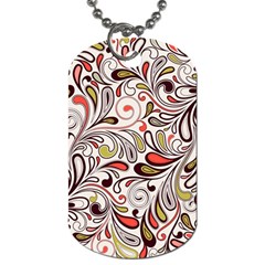 Colorful Abstract Floral Background Dog Tag (one Side) by TastefulDesigns