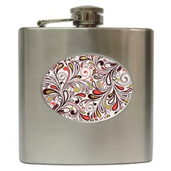 Colorful Abstract Floral Background Hip Flask (6 Oz) by TastefulDesigns