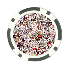 Colorful Abstract Floral Background Poker Chip Card Guard by TastefulDesigns