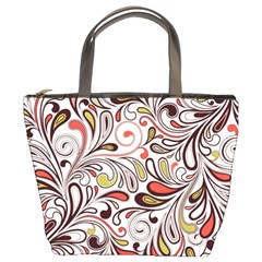 Colorful Abstract Floral Background Bucket Bags by TastefulDesigns